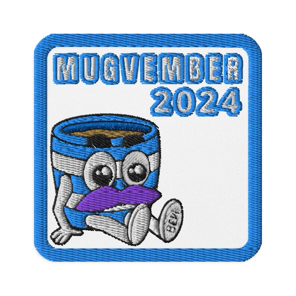 Mugvember 2024 Embroidered Patch (Square) product image (1)