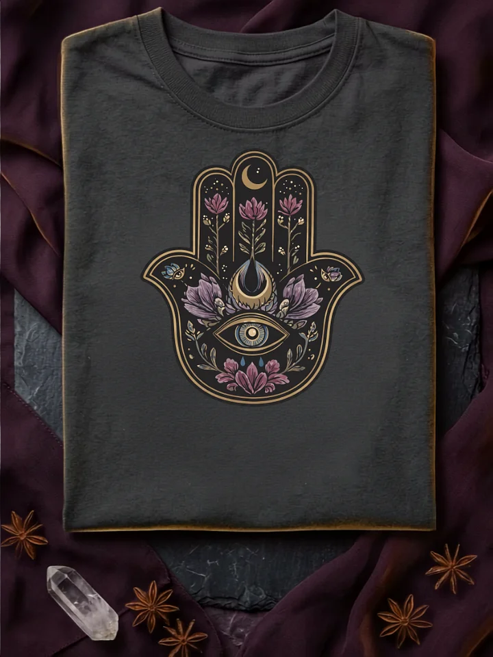 Hamsa Hand of Protection – Mystical Floral Evil Eye Design product image (1)