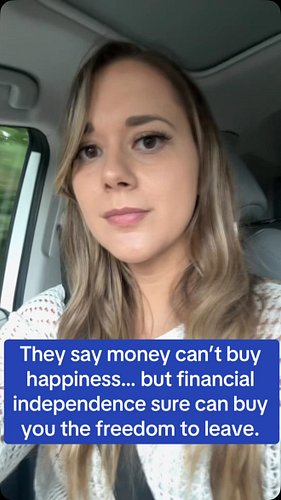 Financial independence isn’t about being materialistic. Sometimes it’s the difference between “I have to stay” and “I can lea...