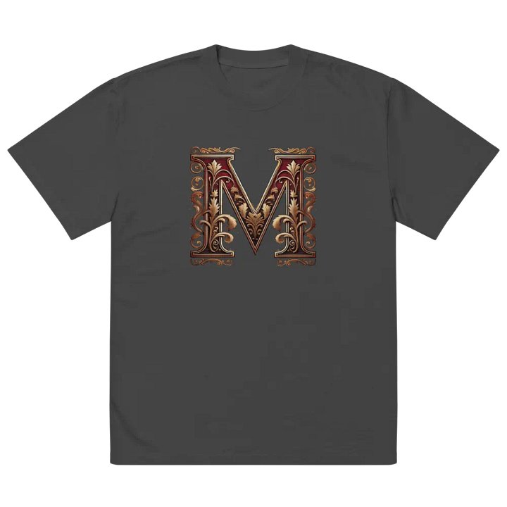 Ornate Vintage Letter 'M' Faded T-Shirt product image (2)