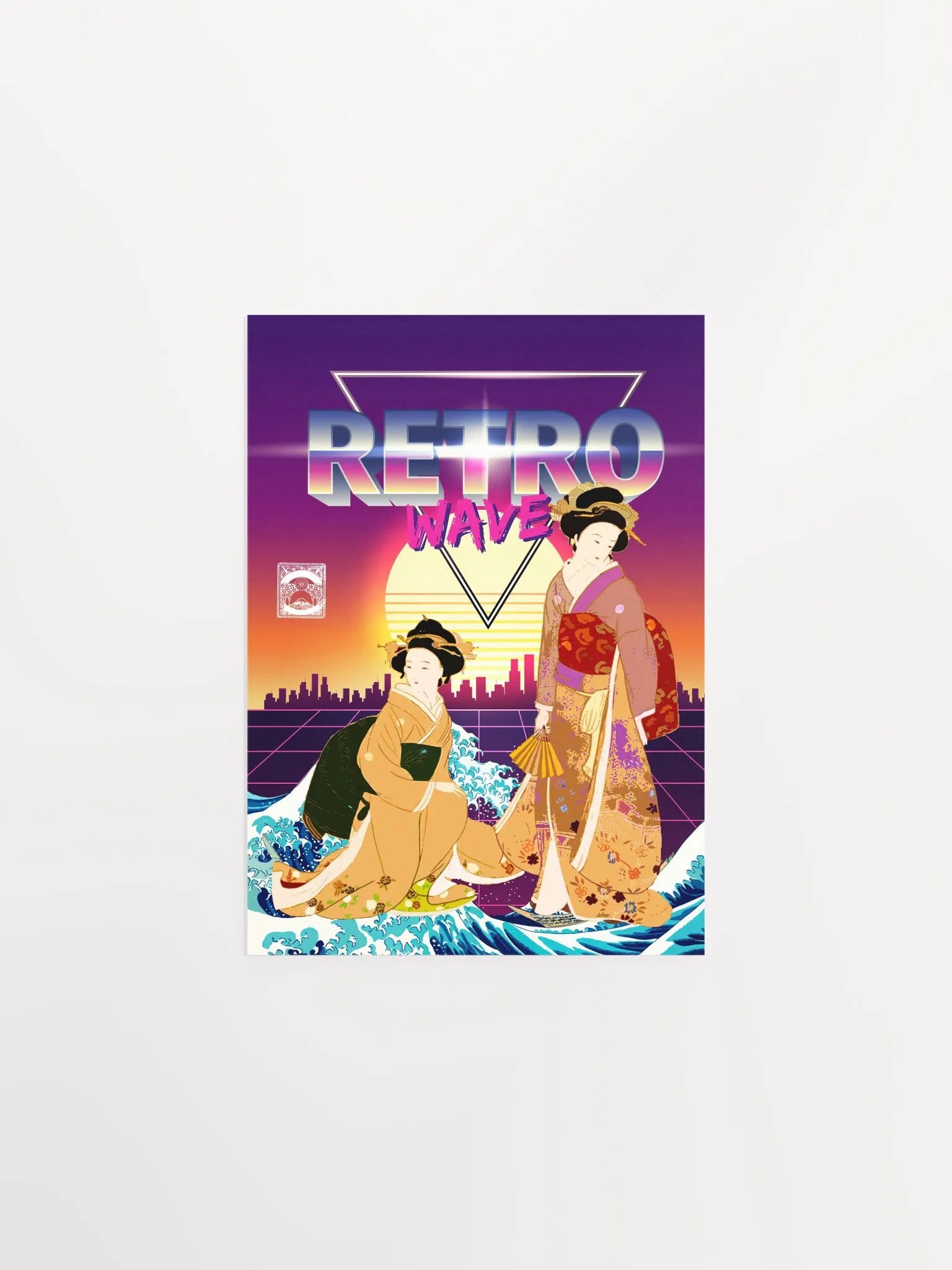 Synthwave Space: ukiyo-e [synthwave/vaporwave/cyberpunk] — aesthetic poster, retrowave poster, neon poster product image (7)