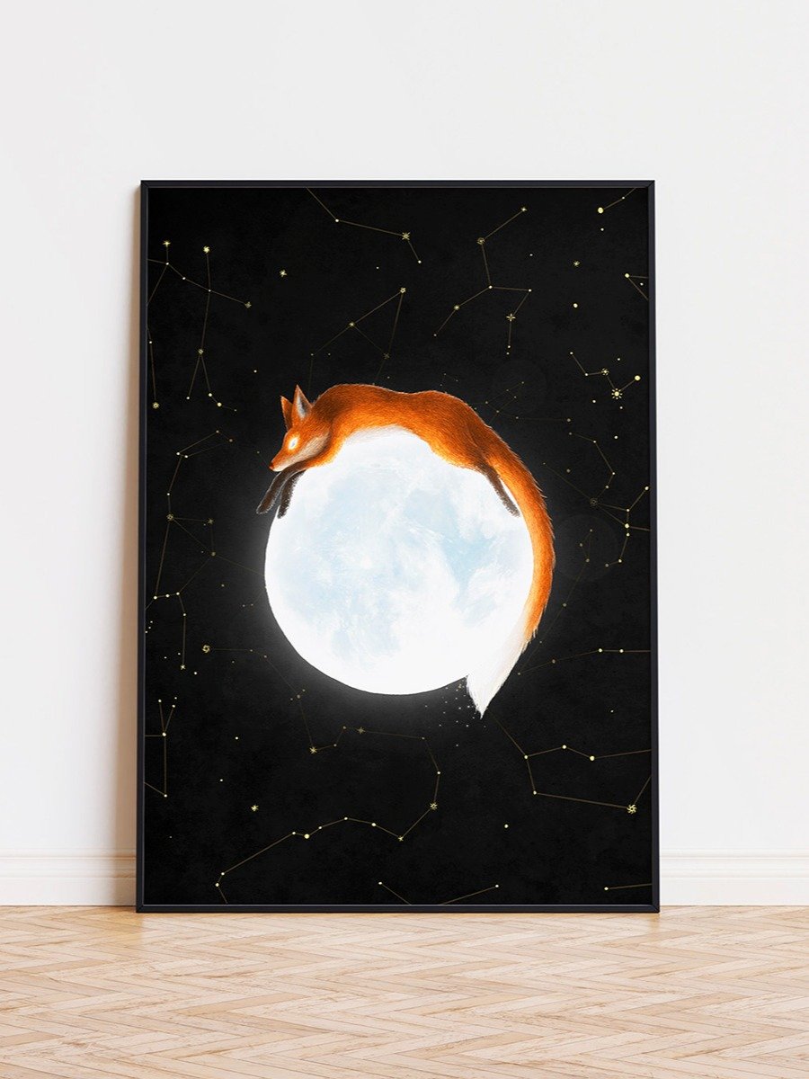 Red Fox on the Moon Art Print No.2 product image (1)