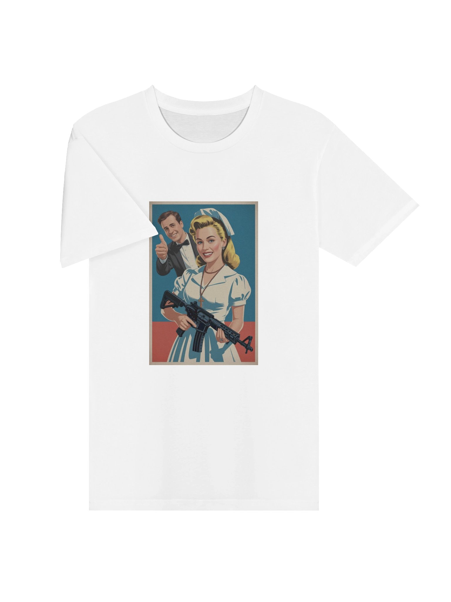 Retro Nurse & Tuxedo Gentleman Unisex Tee product image (3)