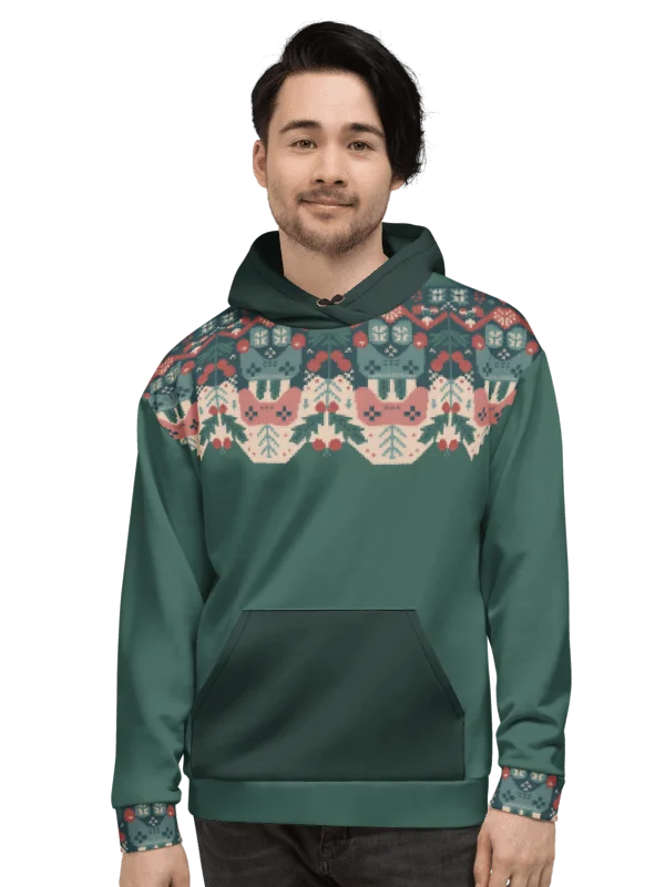 Retro Console Gamer Hoodie – Christmas Folkart Edition product image (7)