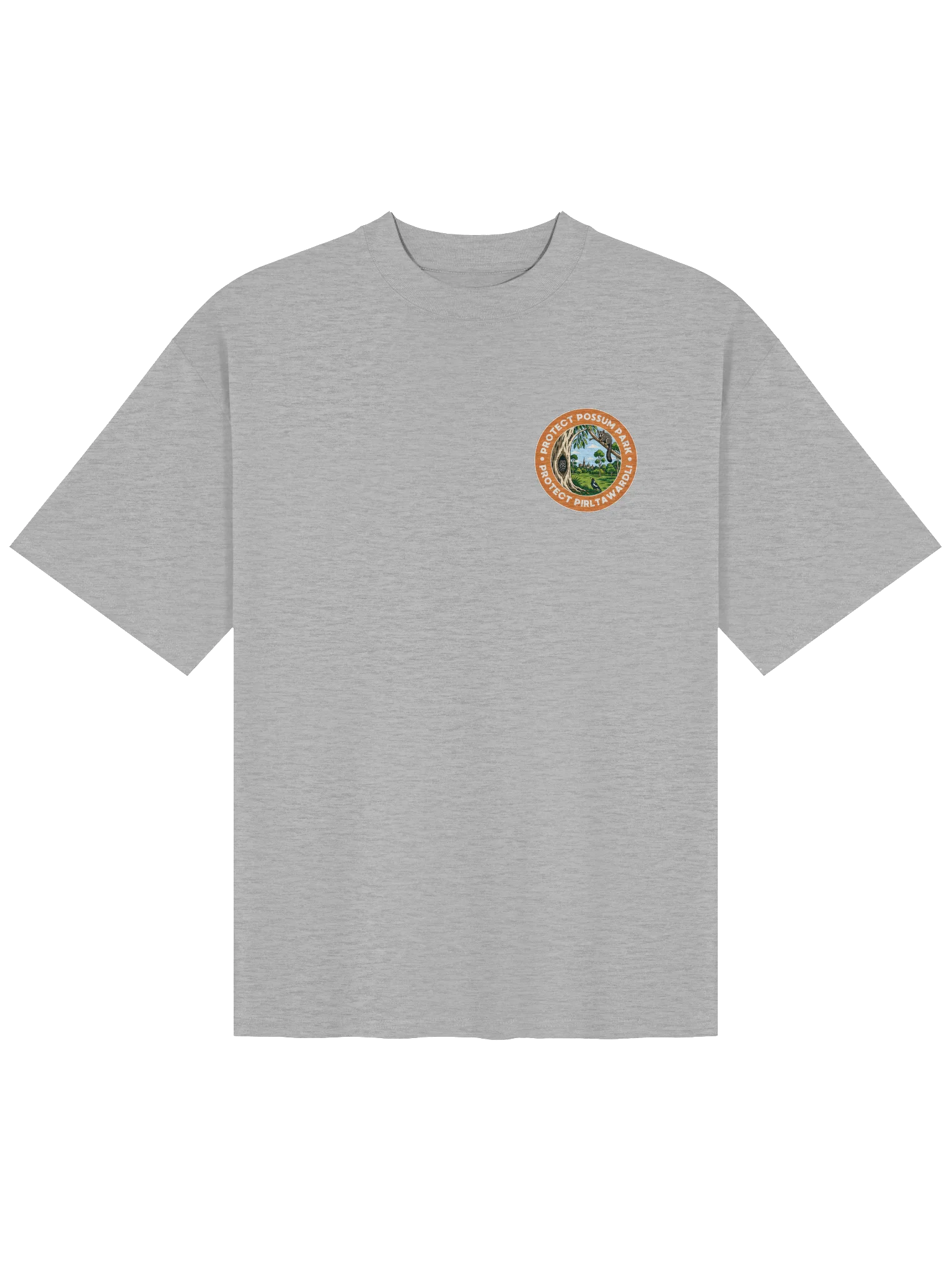 STOP THE CHOP | Magpie (Black Print) | Premium Organic Oversized T-Shirt product image (2)