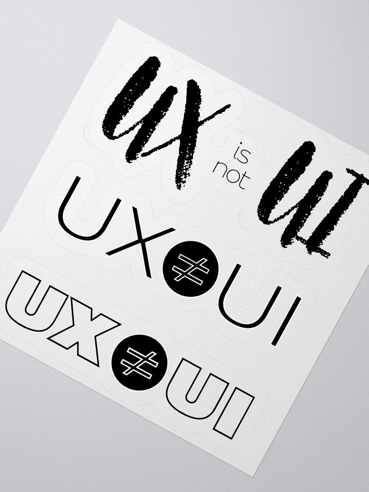 UX is not UI Custom Cut Vinyl Stickers product image (4)