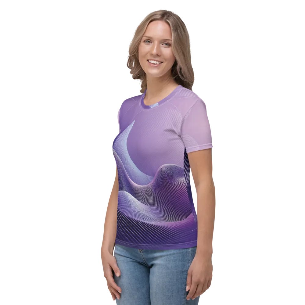 Women's Full-Print-6 Violet Glitch Tee product image (3)