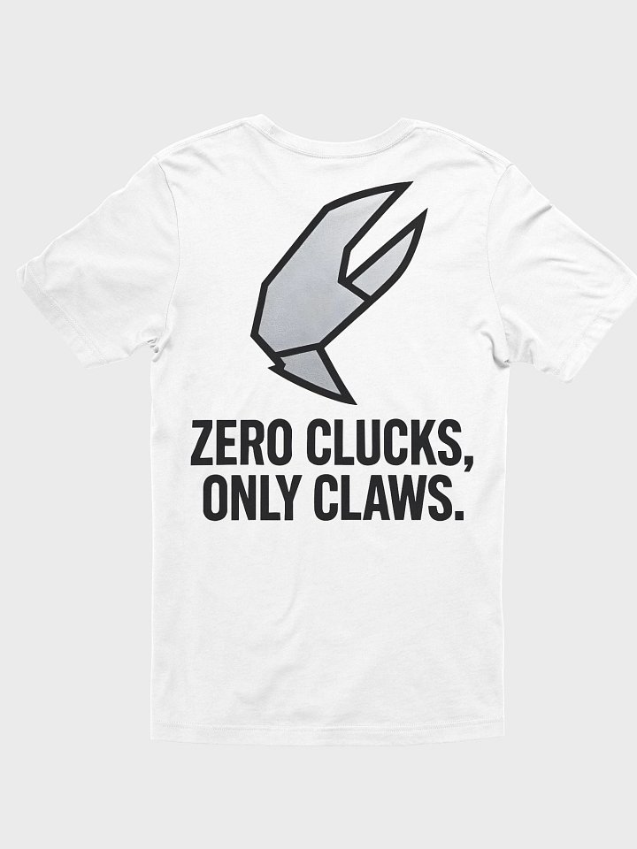 Zero Clucks, Only Claws T-Shirt | Minimal Geometric Lobster Tee product image (2)