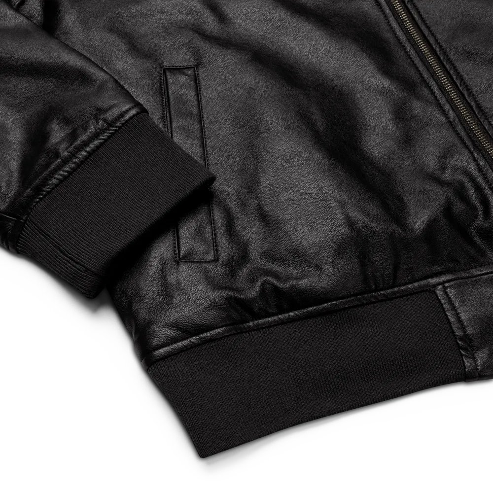 Skully Faux Leather Bomber Jacket product image (9)