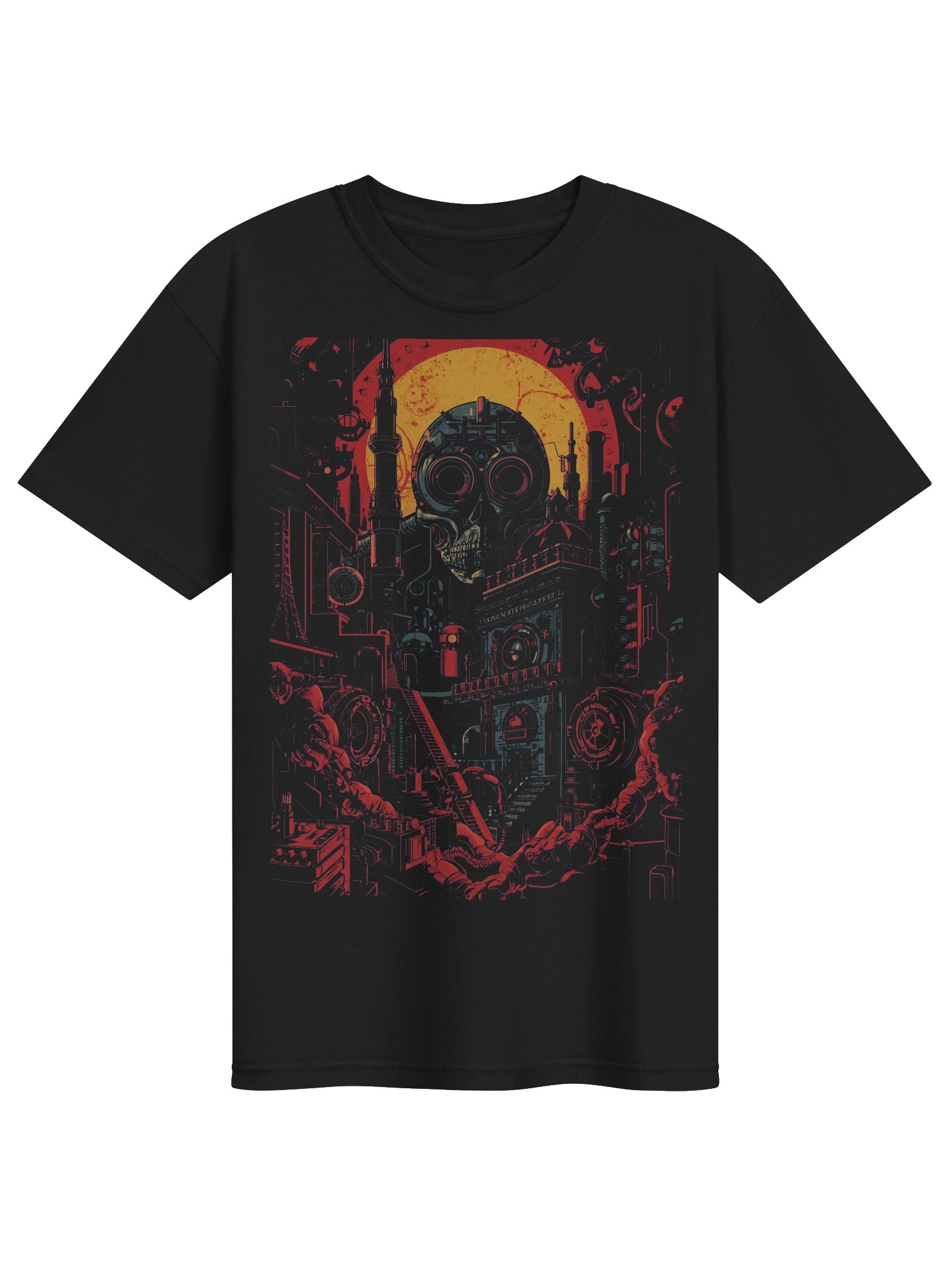 Dystopian Sun Skull Heavyweight T-Shirt product image (1)