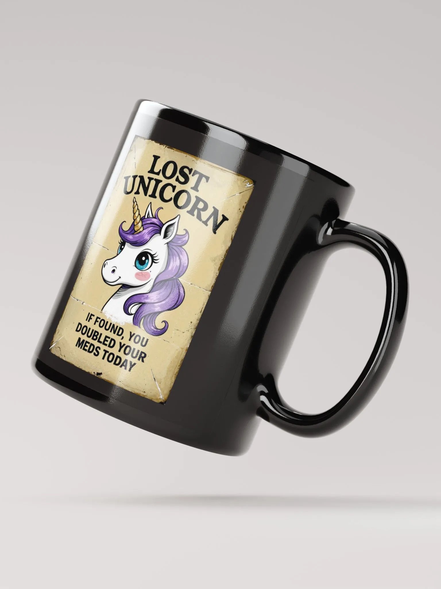 Lost Unicorn Black Mug product image (3)