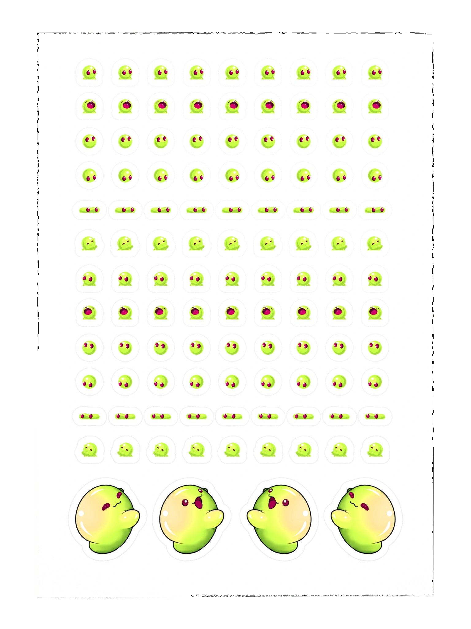 Bubbles Sticker Sheet YELLOW product image (3)