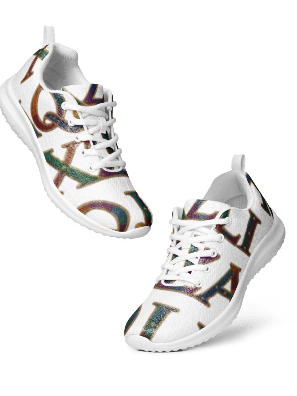 XZAQLI "Jeweled Script" Premium Men's Sneakers (White) product image (5)
