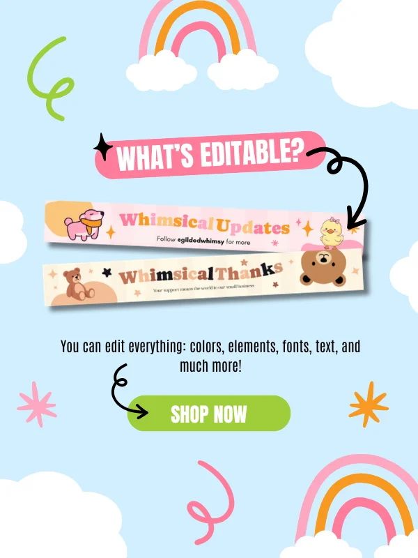 MRR/PLR Garden Etsy Receipt Banner Canva Templates product image (6)