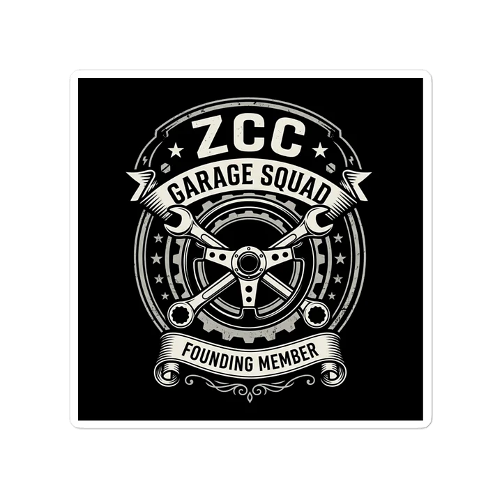 ZCC Garage Squad – Founding Member sticker product image (1)