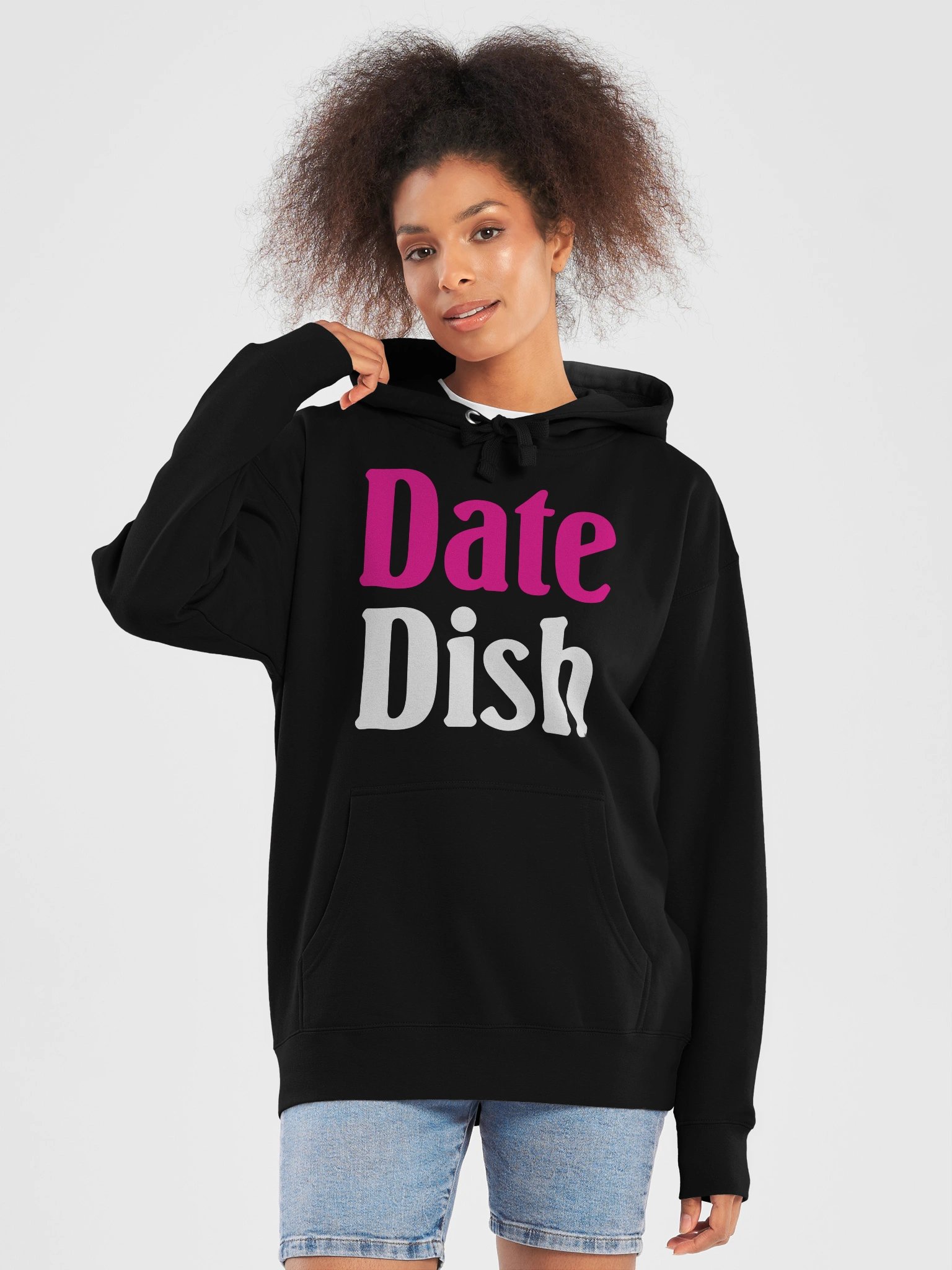 DateDish Stacked Hoodie - Black product image (5)