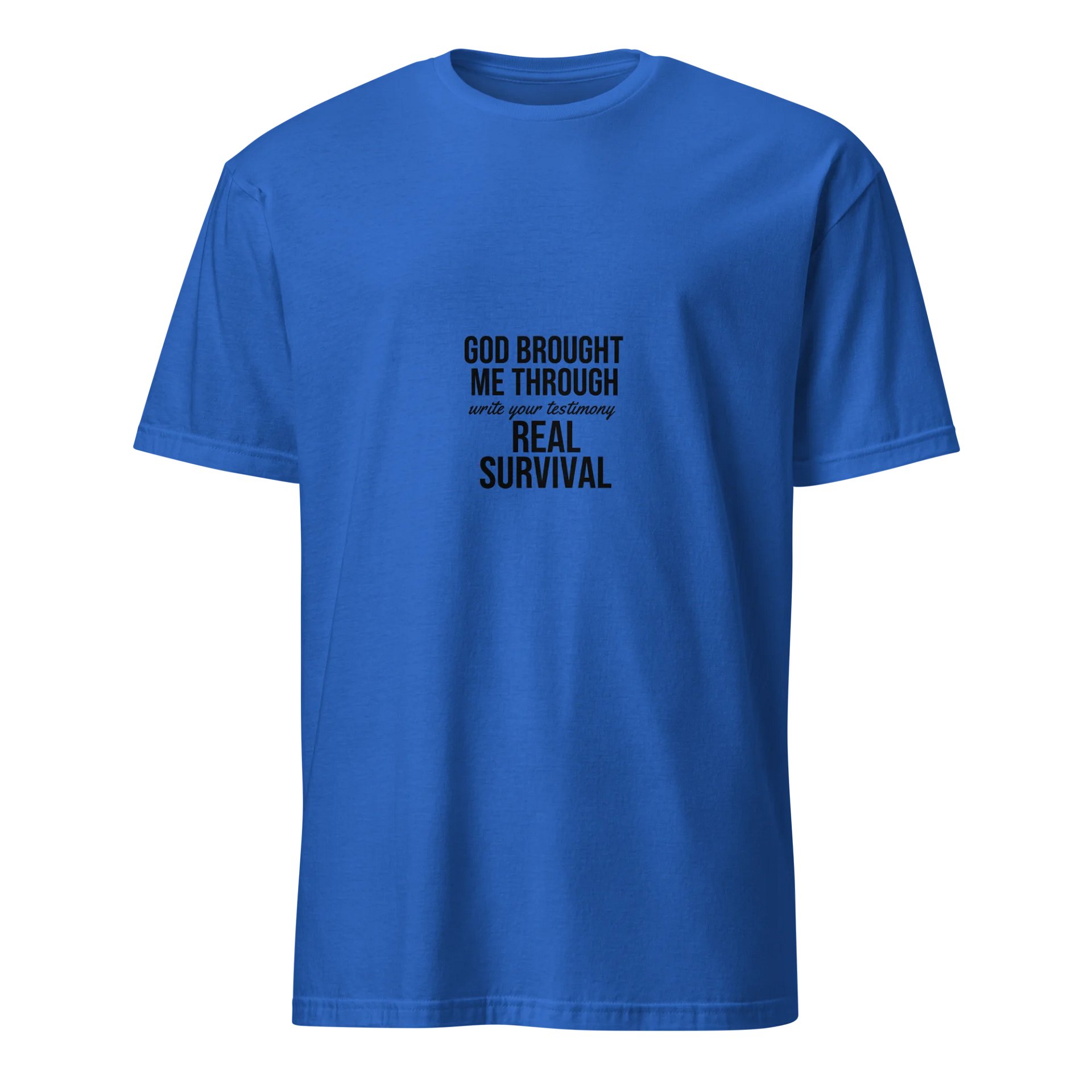 GOD Brought Me Through -Real Survival Tee (Blue Edition product image (1)