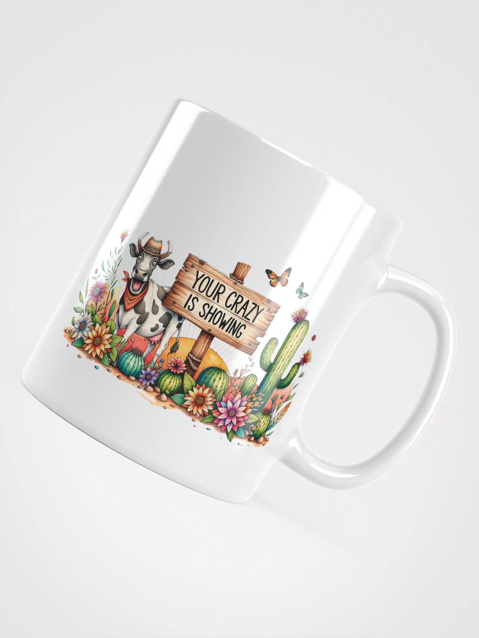 Whimsical Cow Crazy Is Showing Mug product image (4)