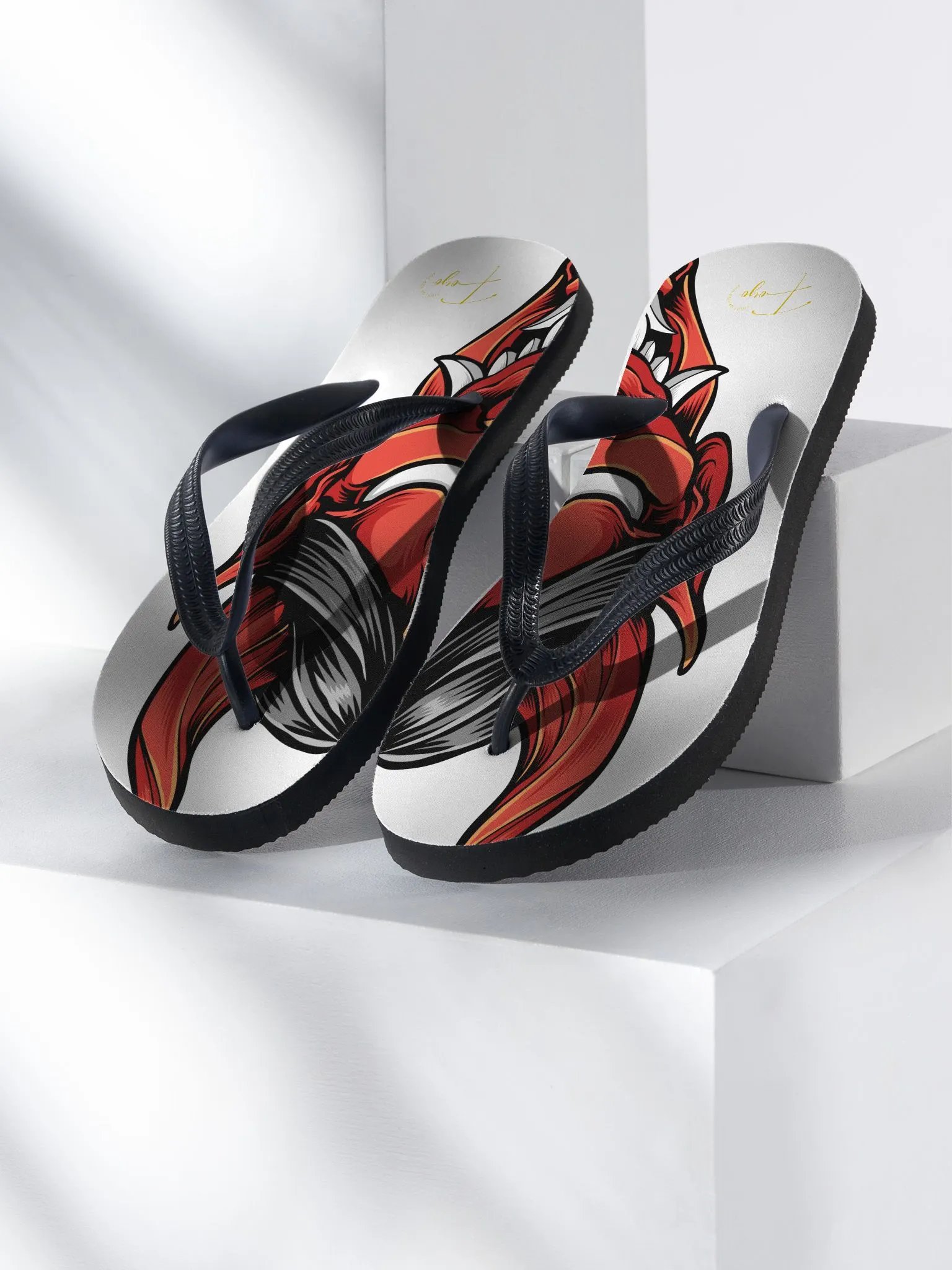 FOYO Hannya mask Flip flops product image (1)