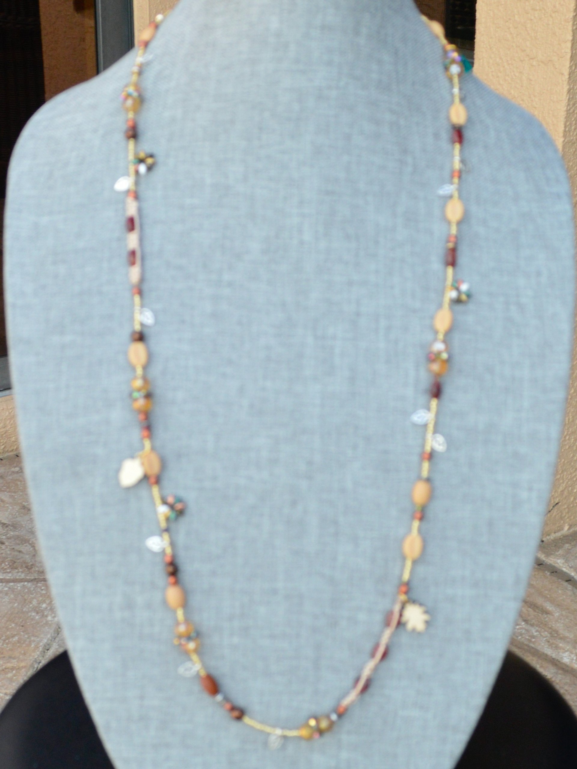Earthy Handmade Beaded Bohemian Layering Necklace product image (3)