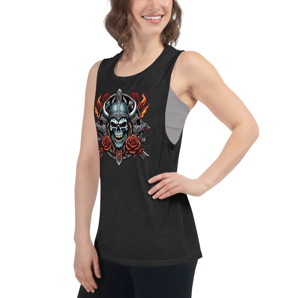Viking Skull Rose Warrior Tank product image (6)