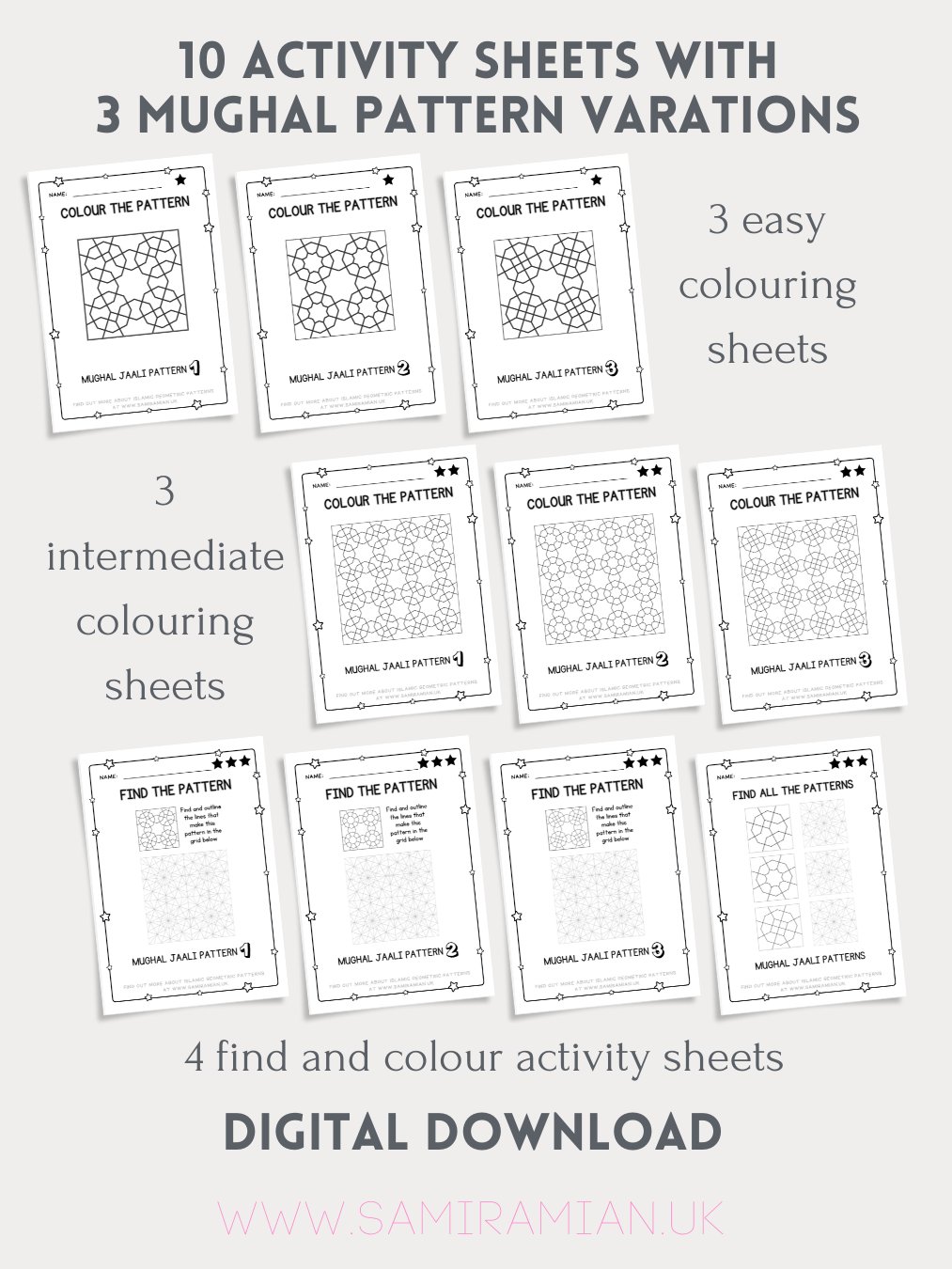 Mughal Jaali Activity Sheets product image (1)