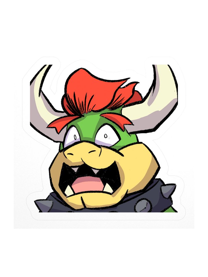 Bowser Shocked Emote Sticker product image (1)