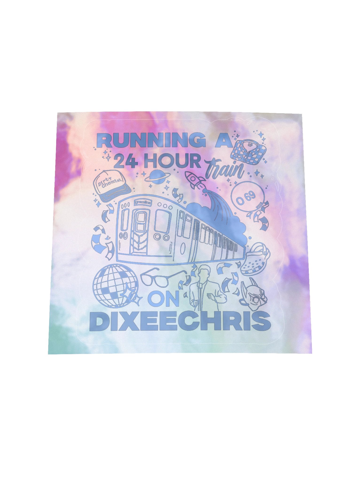 24hr Train Holo Sticker - Blue product image (1)