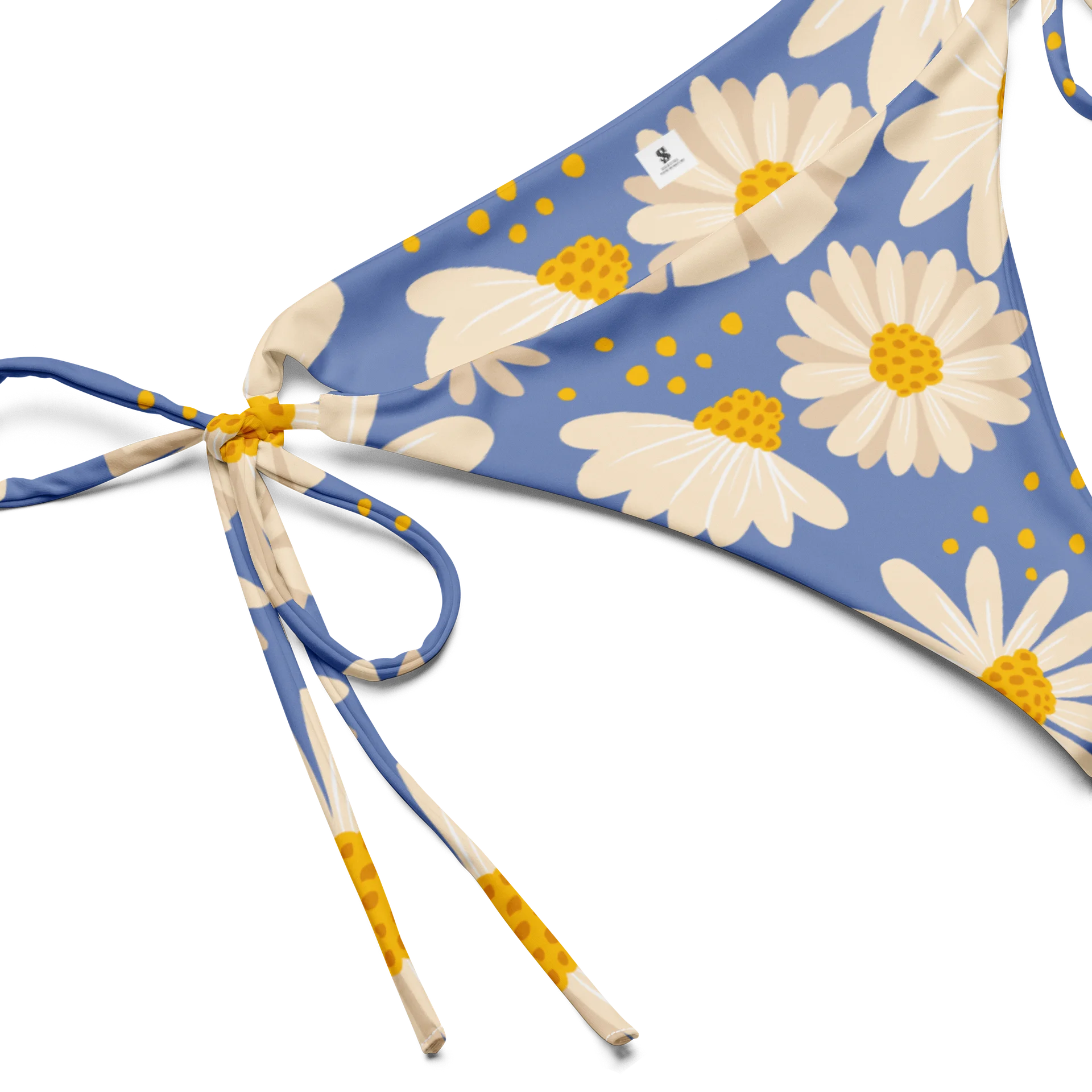Blue Daisy Floral String Bikini Bottom product image (3)
