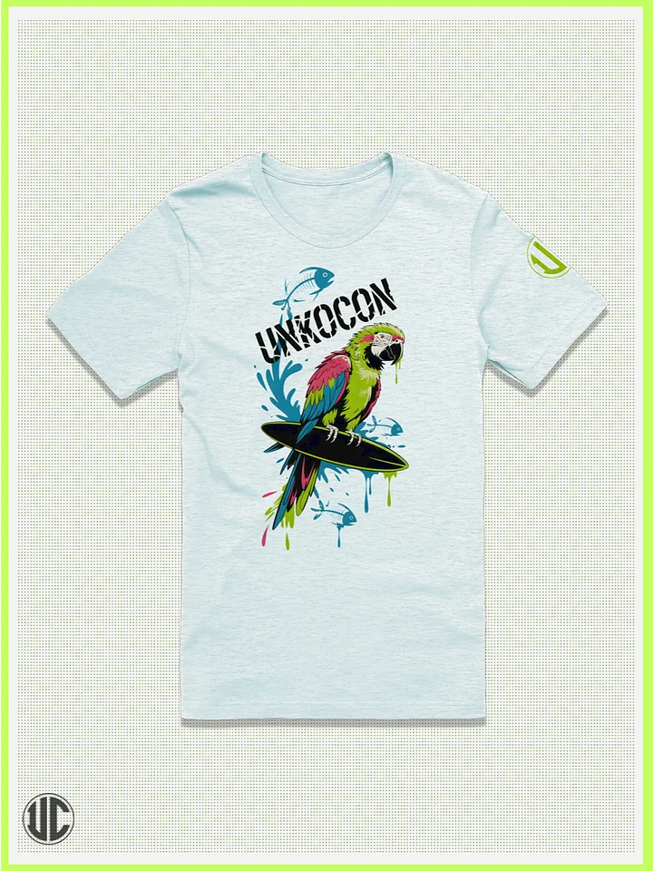 Surf Parrot – UnkoCon Graffiti Bird T-Shirt product image (1)
