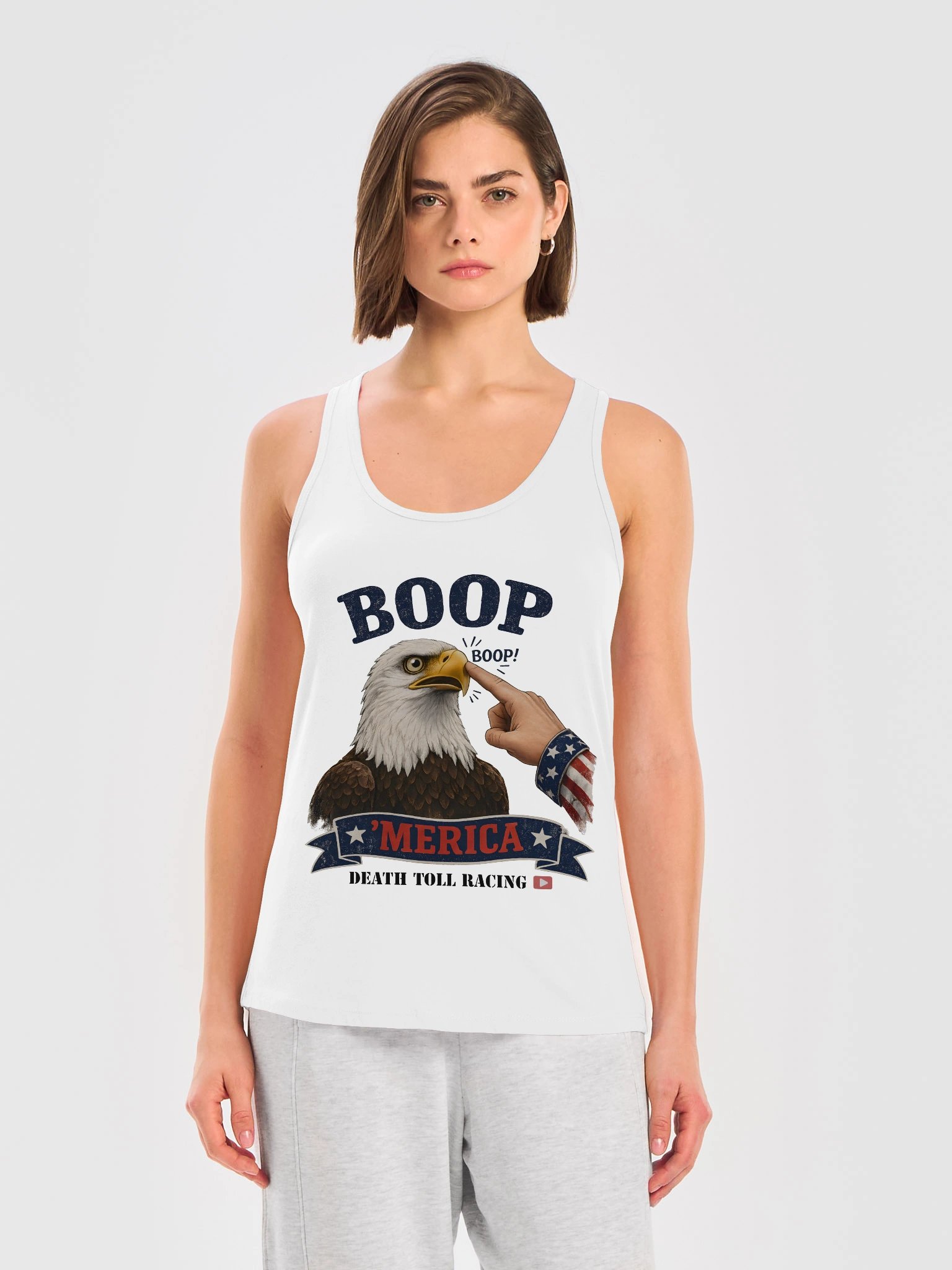 Boop ’Merica Eagle Racerback Tank product image (27)