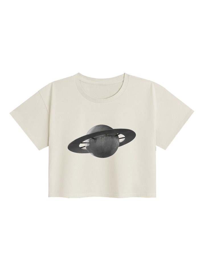 Cream Cropped Tee product image (1)