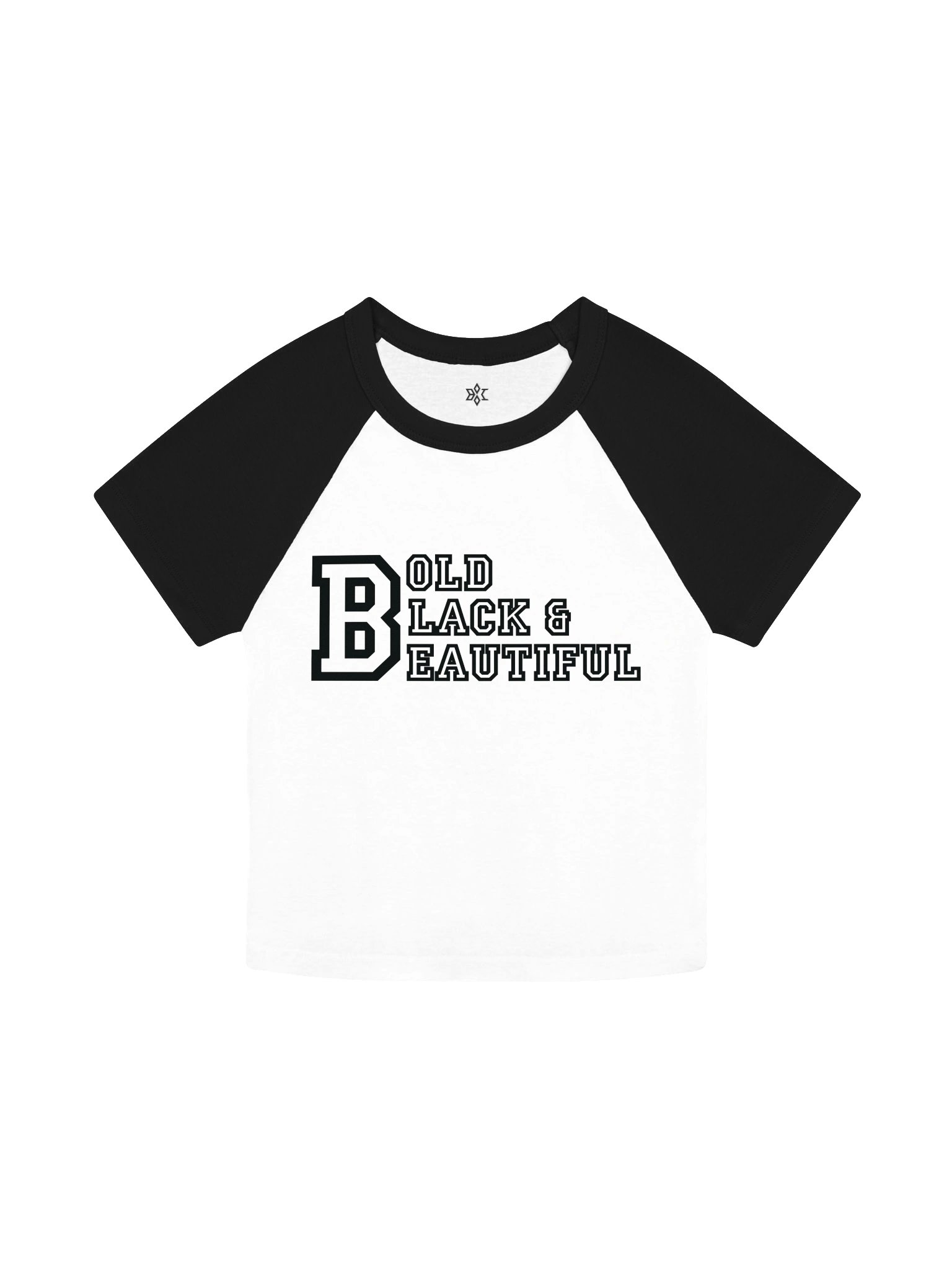 Bold Black Beautiful Varsity Baby Tee product image (5)