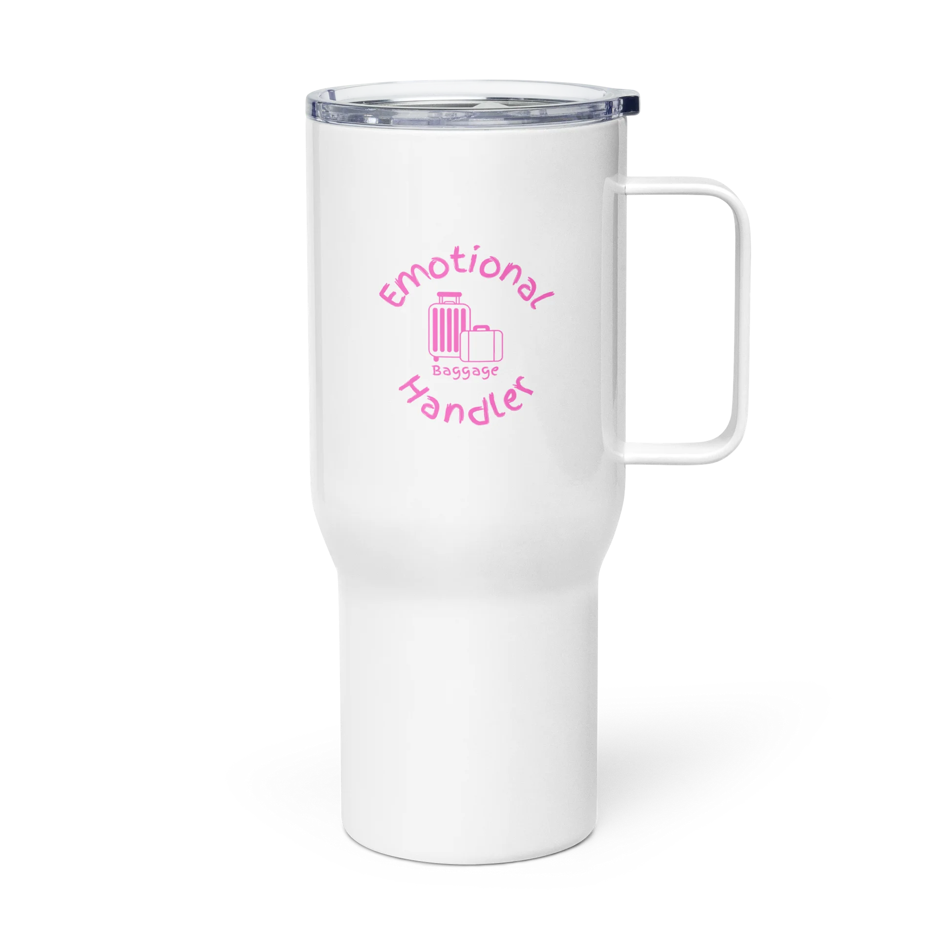 Emotional Baggage Handler 25 oz or 40oz Tumbler-White and Pink product image (1)