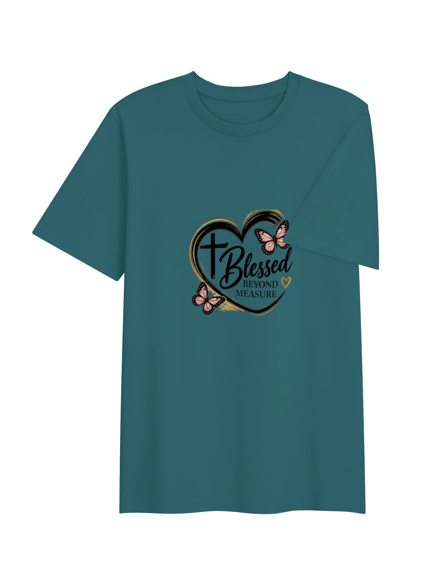 Blessed Beyond Measure Heart Christian Tee product image (24)