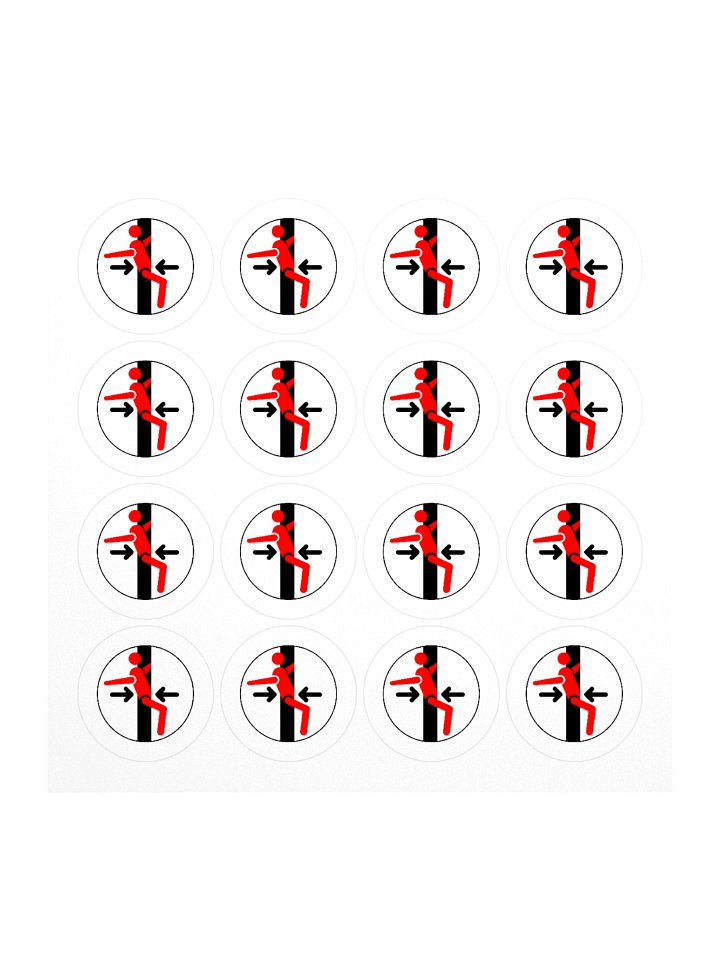 Mind The Doors! Italian Railway Sign Sticker Sheet product image (2)