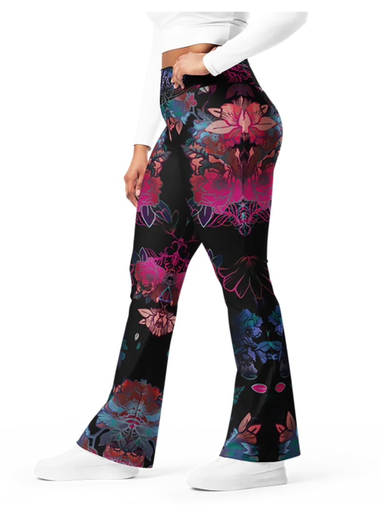 Black lace-flare leggings product image (8)