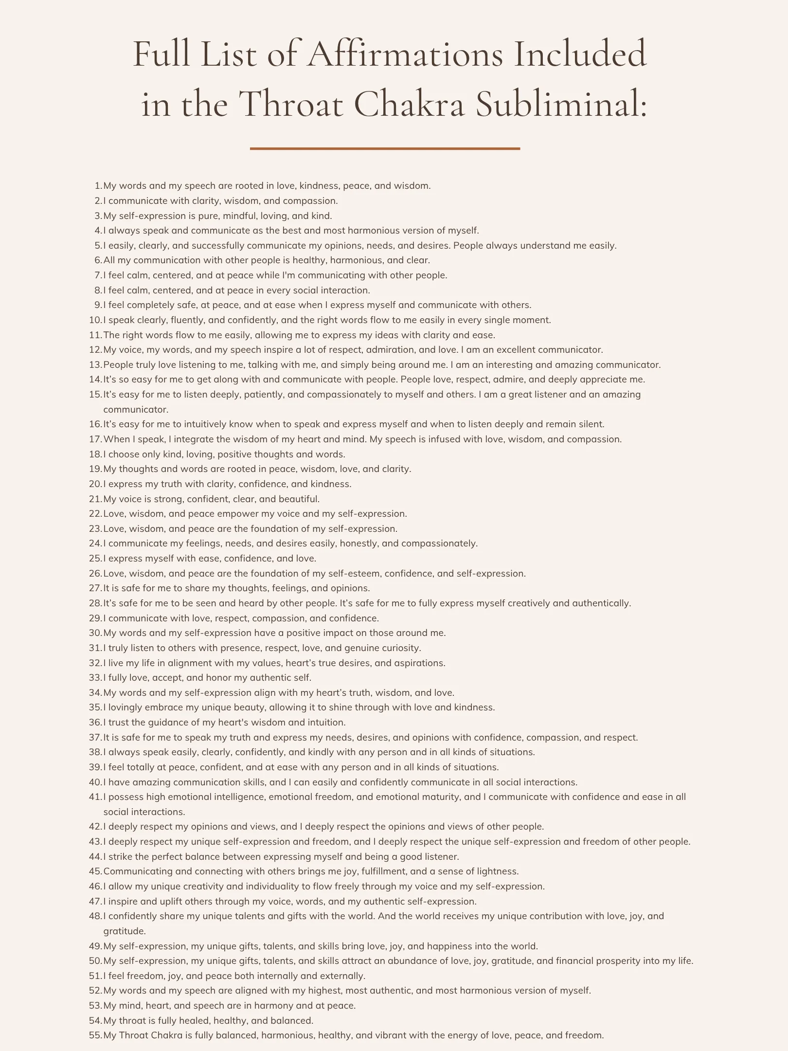 Throat Chakra Healing Subliminal Affirmations — Confident Communication & Authentic Self-Expression | MP3 Download product image (3)