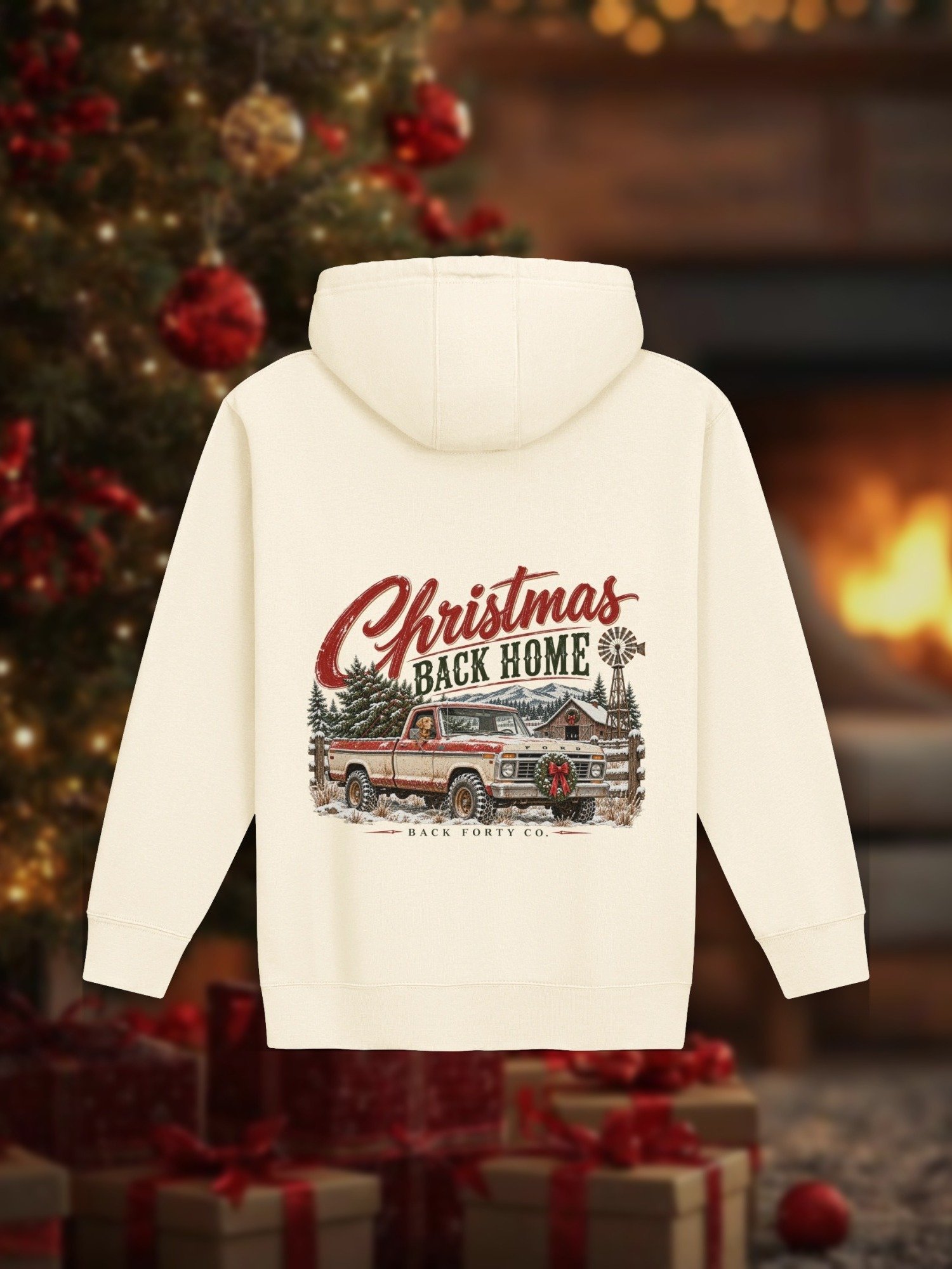 Back Forty Co. Christmas Back Home Unisex Hoodie product image (1)