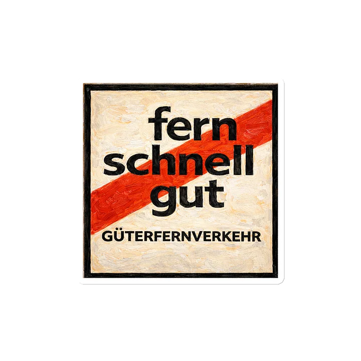 Die-Cut Magnet “Fern Schnell Gut” – Vintage Rail Freight Design product image (2)