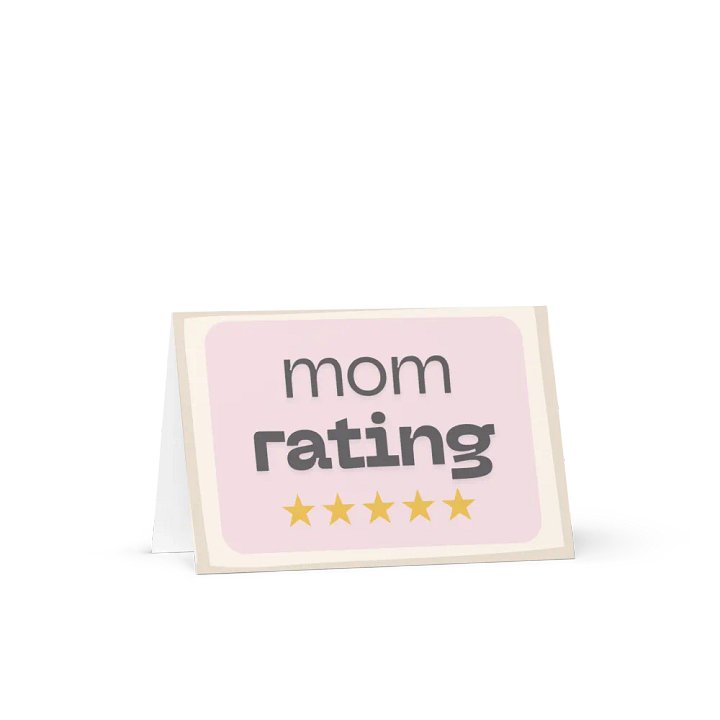 Funny Mother's Day Card Mom Rating 5 Stars product image (2)