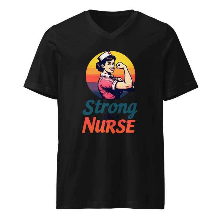 Strong Like A Nurse Vintage V-Neck Tee product image (1)