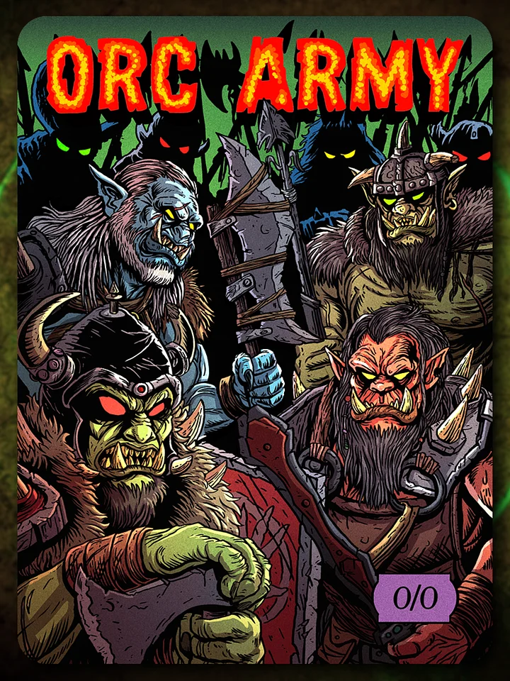 Orc Army 0/0 Full Art Token product image (1)