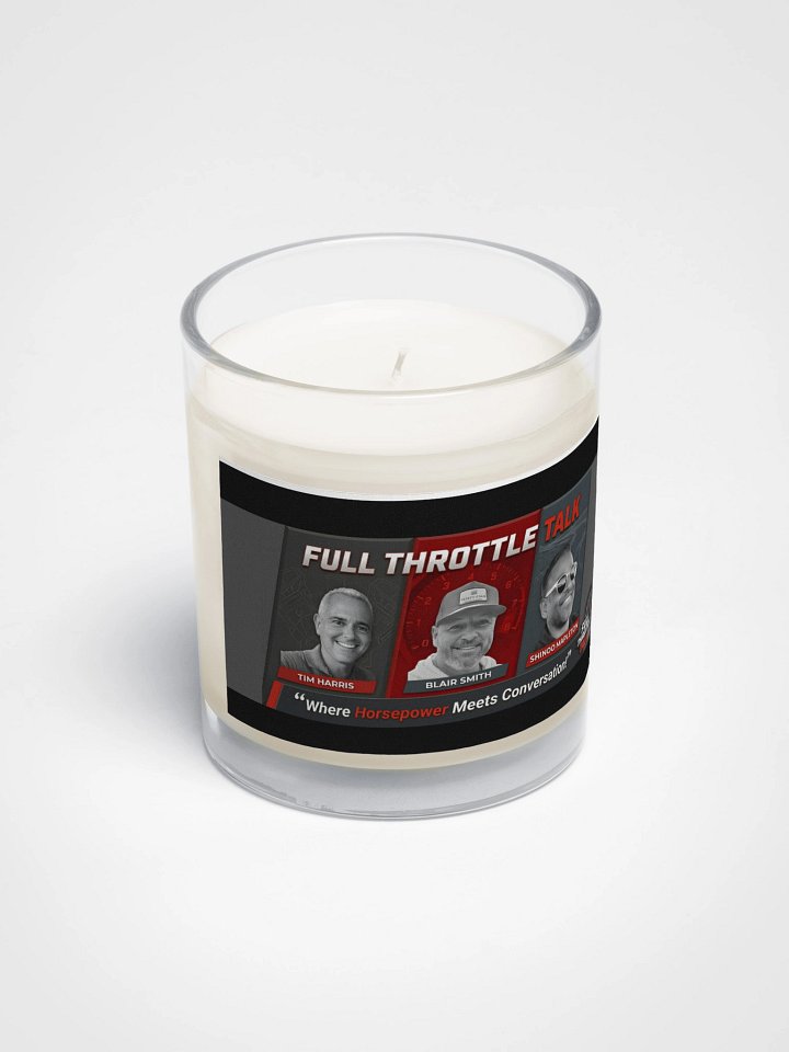 Soy Wax Candle In A Clear Glass Jar | Full Throttle Talk product image (2)