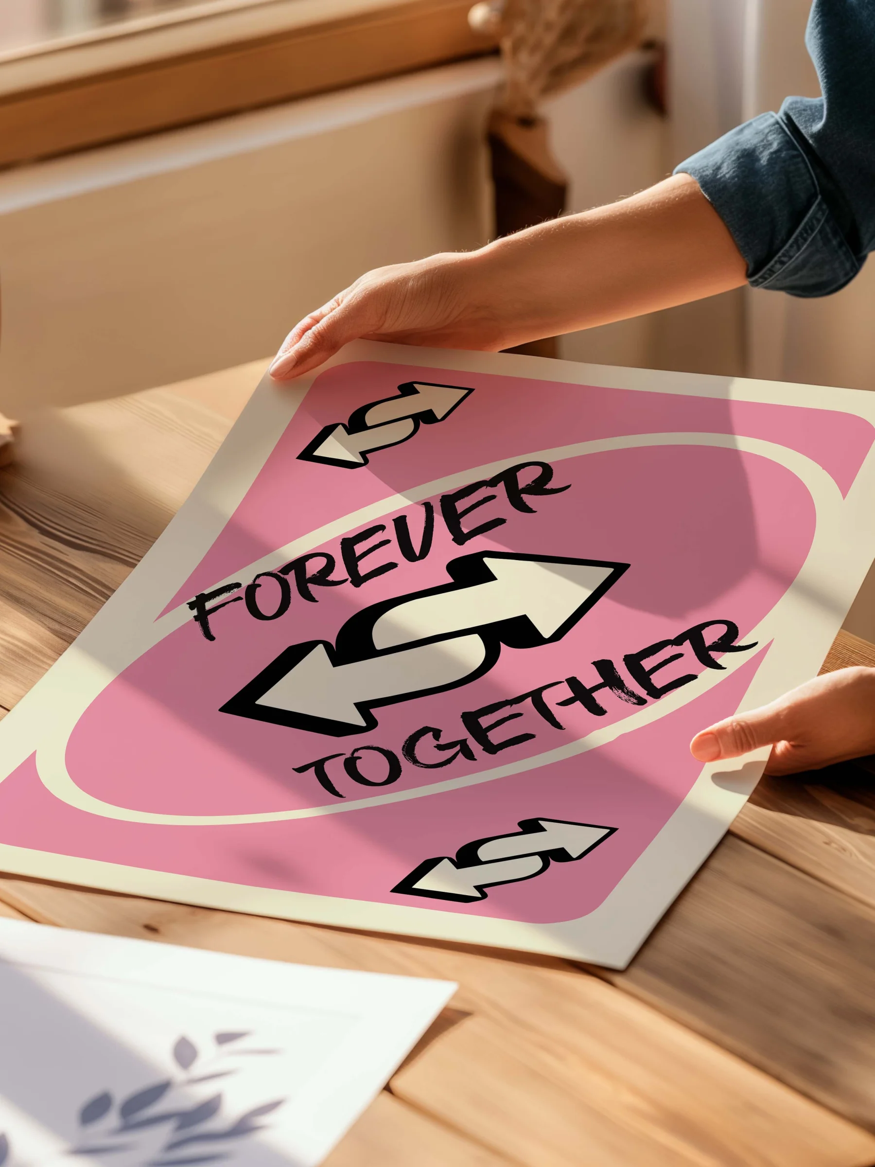 Forever Together Print Pink Retro Wall Art Printable product image (4)