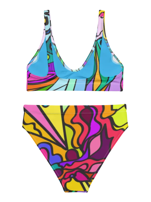 Sunset Swirls Recycled Bikini Set - Wave at Sunset product image (7)