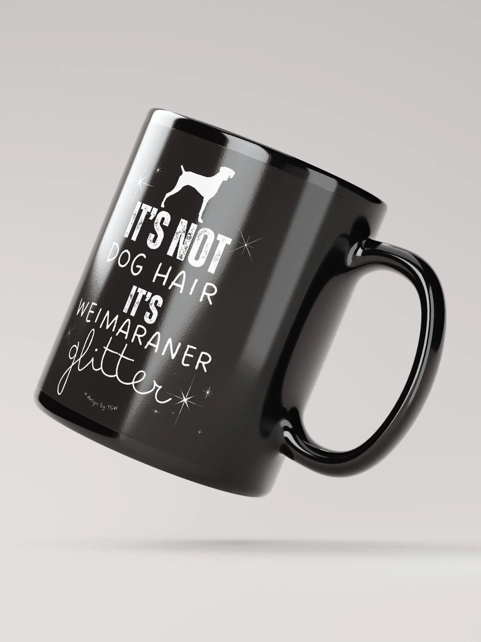 Weim Glitter - Black Glossy Mug product image (2)