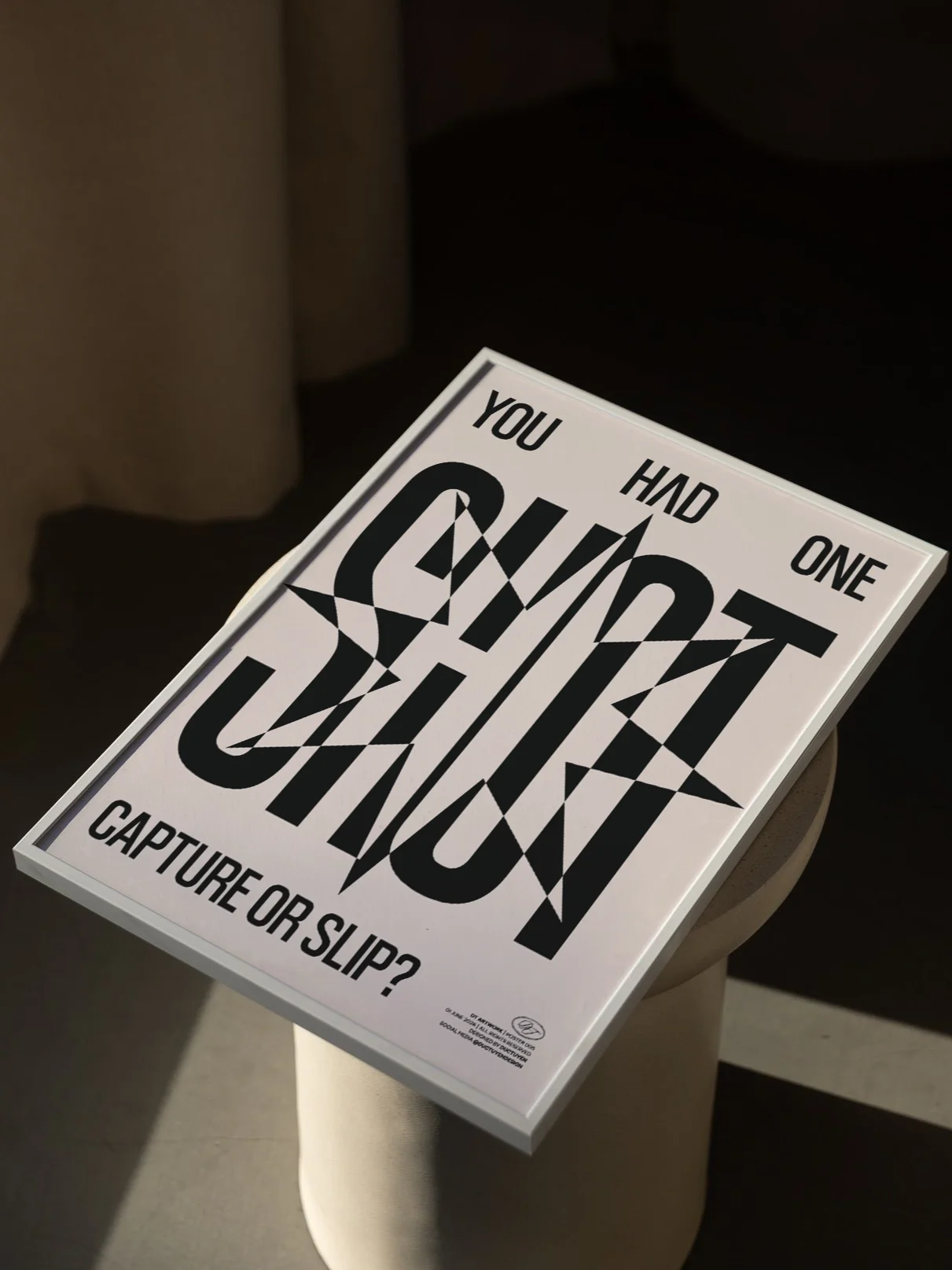"ONE SHOT" Typography Framed Poster product image (2)