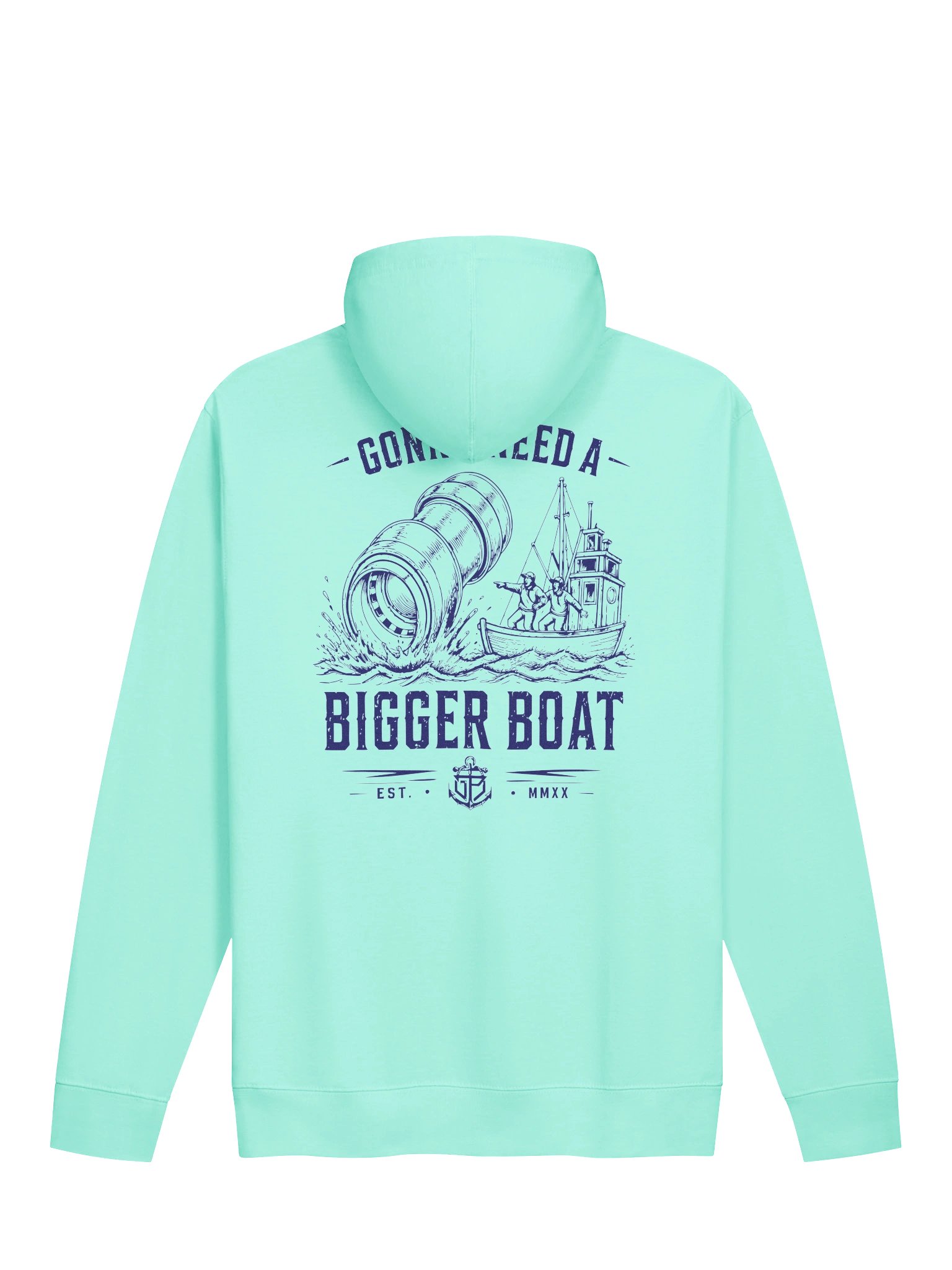 BIGGER BOAT HOODIE (NAVY LOGO) product image (1)