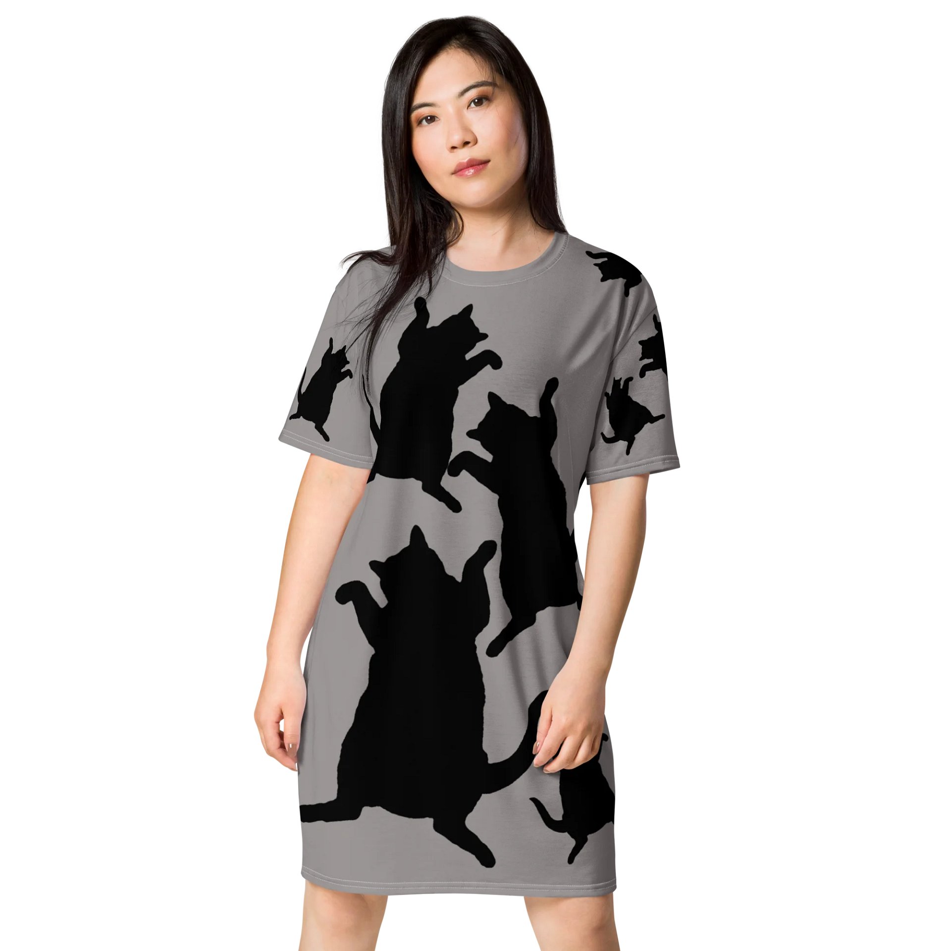 Childless Cat Ladies Run This Country Grey T-Shirt Dress product image (1)